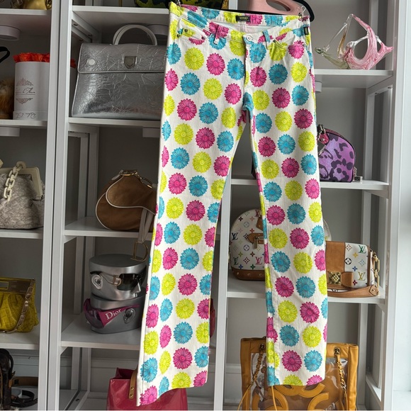 Versace Jeans Neon Floral Printed Pants 🌸 - Picture 3 of 7